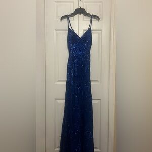 Windsor Royal Blue Sequin Gown